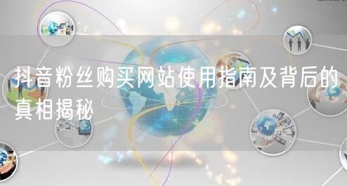 抖音粉丝购买网站使用指南及背后的真相揭秘