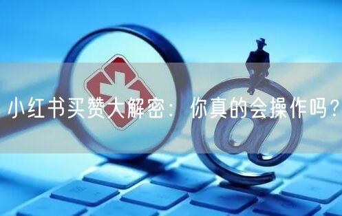 小红书买赞大解密:你真的会操作吗?
